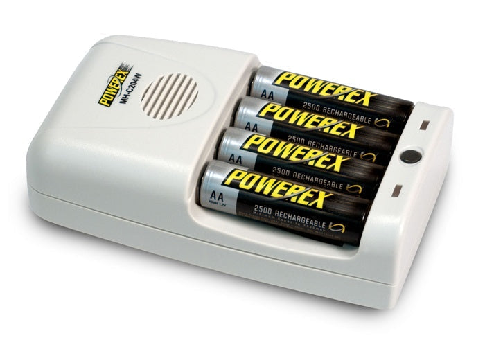 brightest flashlight aa powex rechargeable nimh Powerex MH-C204W 1-Hour Worldwide Travel Conditioning Charger for AA / AAA NiMH Batteries