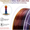 Ziro Rainbow/Gradient 'Twinkling' Glitter-PLA 1.75mm 3D Printer Filament