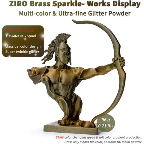 Ziro Rainbow/Gradient 'Diamond' Sparkle/Glitter PLA Filament, 1.75mm