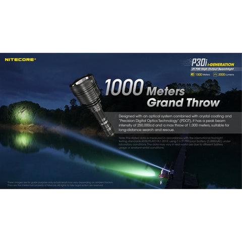 Nitecore P30i Long Throw Flashlight Hunting Kit (2000 Lumens | USB-C Rechargeable)