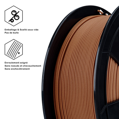Ziro Real Wood Fiber PLA Filament, 1.75mm, Dimensional Accuracy +/- 0.03mm