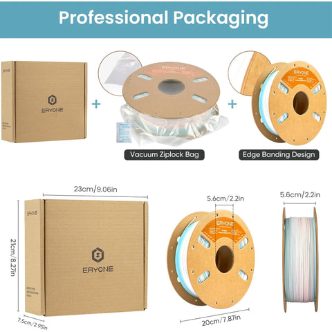 ERYONE High-Speed Gradient Matte PLA Filament - 1.75mm±0.03mm, 1kg