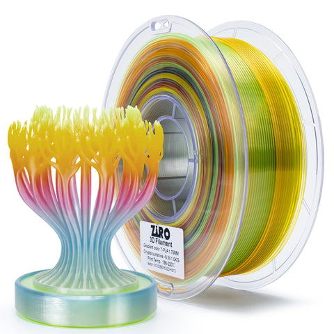 Ziro Rainbow/Gradient Transparent PLA 3D Printer Filament 1.75mm