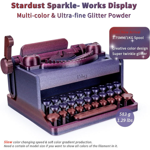 Ziro Rainbow/Gradient 'Diamond' Sparkle/Glitter PLA Filament, 1.75mm