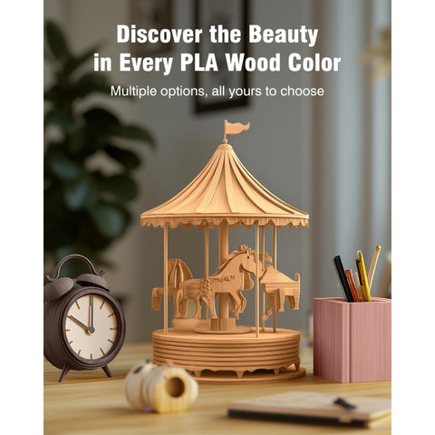 Sunlu Real Wood Fiber PLA Filament, 1.75mm, Dimensional Accuracy +/- 0.03mm