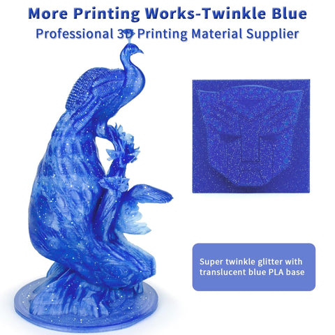 Ziro Transparent 'Twinkling' Glitter-PLA 1.75MM 3D Printer Filament