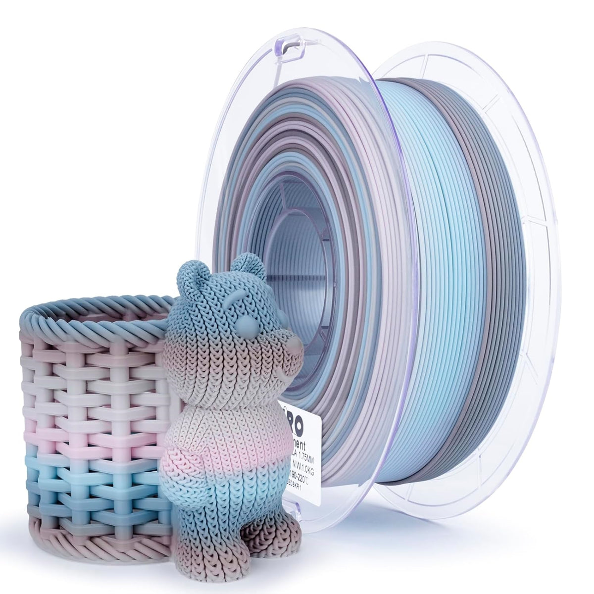 Ziro Rainbow/Gradient Matte PLA 3D Printer Filament 1.75mm