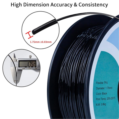 Ziro Flexible TPU 95A 1.75mm 3D Printer Filament