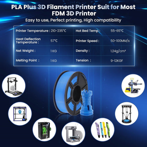 Sunlu Transparent PLA+ 3D Printer Filament 1.75mm