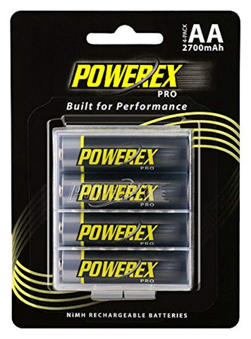PowerEx PRO Rechargeable AA 4-Pack - 2700mAh
