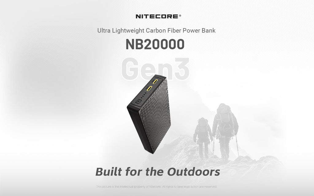 Nitecore NB20000 Gen 3 Dual USBC Power Bank Inc