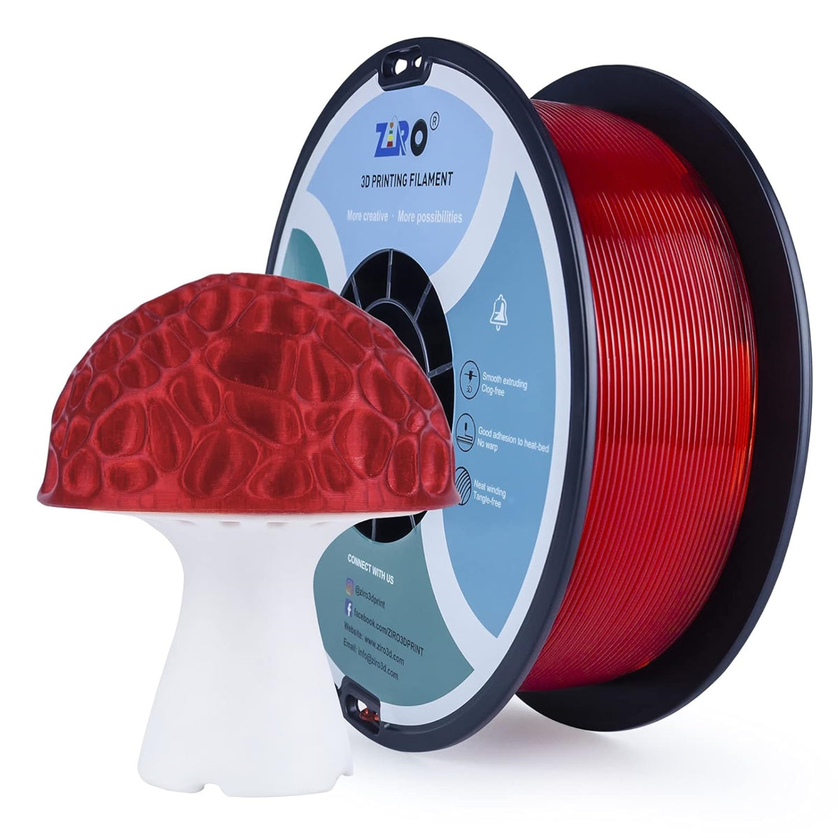 Ziro Transparent PLA PRO 1.75mm 3D Printer Filament
