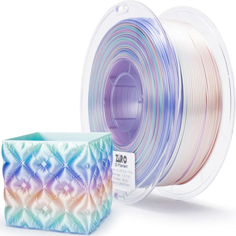 Ziro Rainbow/Gradient Silk PLA 3D Printer Filament 1.75mm