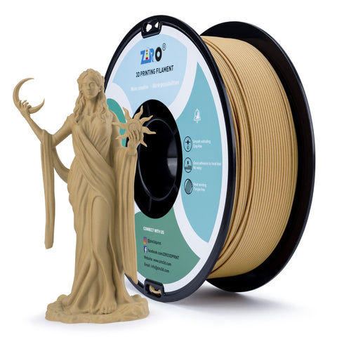 Ziro Real Wood Fiber PLA Filament, 1.75mm, Dimensional Accuracy +/- 0.03mm