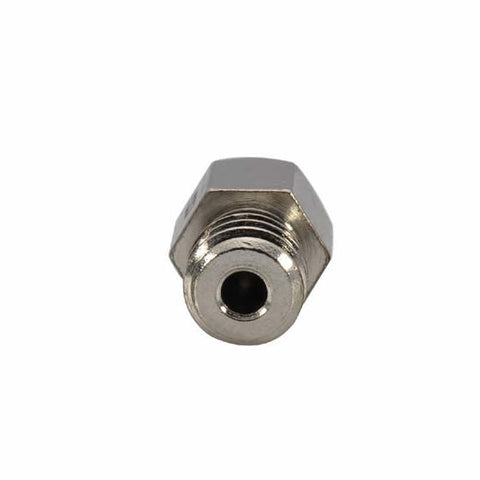 3D Printer Nozzle, Abrasion-Resistant Nickel-Plated Brass, MK8 Style, 0.4mm
