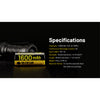 Nitecore NL1816R 1600mAh USB-C Rechargeable Li-Ion 18350 Battery for MT1C Pro