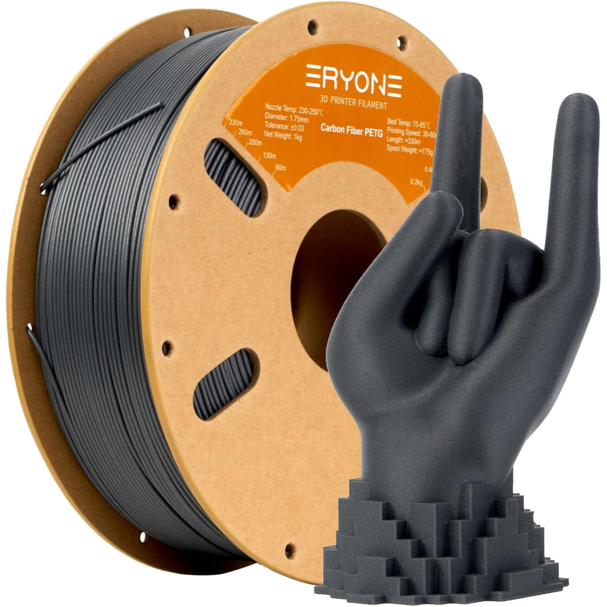ERYONE CF-PETG Carbon-Fiber PETG Filament - 1.75mm±0.03mm