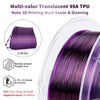 Ziro Rainbow/Gradient Flexible TPU Filament, 1.75mm, Dimensional Accuracy +/- 0.03mm