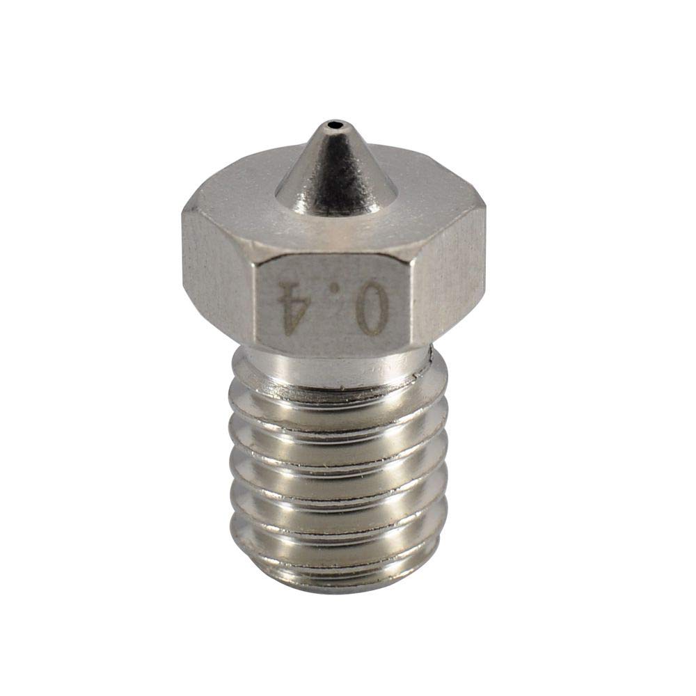 3D Print Accessories - 3D Printer Nozzle, Abrasion-Resistant Nickel-Plated Brass, E3D-V6 Style, 0.4mm