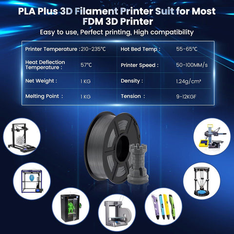 3D Print Accessories - Sunlu PLA+ PRO 3D Printer Filament 1.75mm