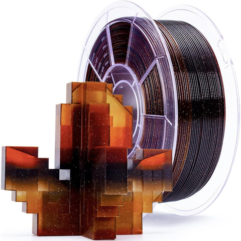 Ziro Rainbow/Gradient 'Twinkling' Glitter-PLA 1.75mm 3D Printer Filament