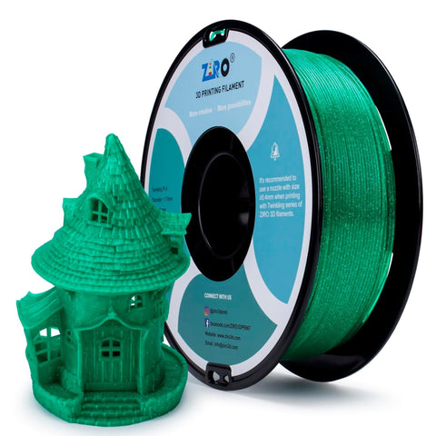 Ziro Transparent 'Twinkling' Glitter-PLA 1.75MM 3D Printer Filament