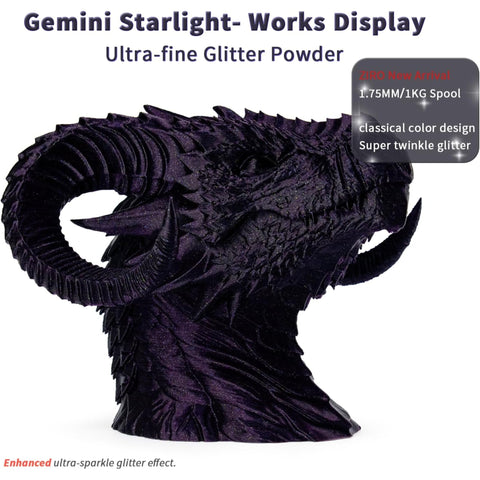 Ziro 3D 'Firefly' Series Ultra-Fine Sparkle/Glitter PLA Filament, 1.75mm