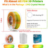Ziro Rainbow/Gradient Transparent PLA 3D Printer Filament 1.75mm