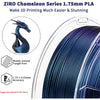 Ziro 3D 'Chameleon' Color-Shifting Glitter PLA Filament, 1.75mm