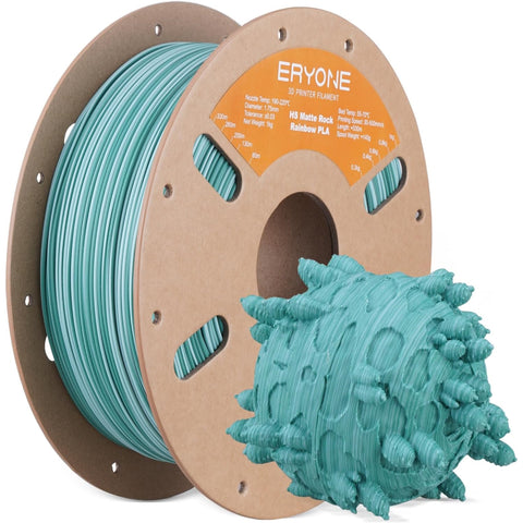 ERYONE Twisted Tri-Color 'Rock Series' High-Speed Matte PLA Filament - 1.75mm±0.03mm, 1kg