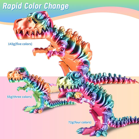 ERYONE Rainbow/Gradient Silk PLA Filament - 1.75mm±0.03mm, 1kg
