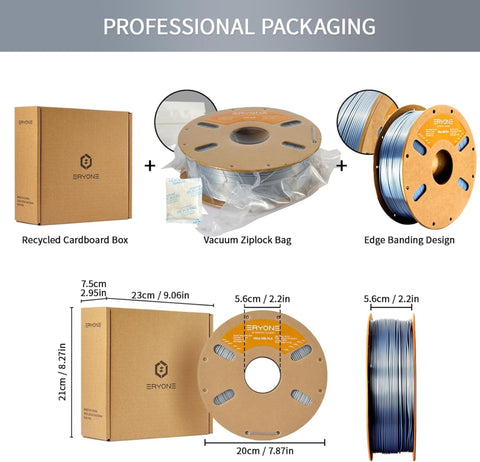 ERYONE Ultra Silk PLA Filament - 1.75mm±0.03mm