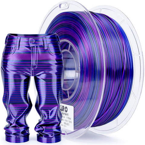 Ziro 3D Multicolor Stripes Silk PLA Filament, 1.75mm