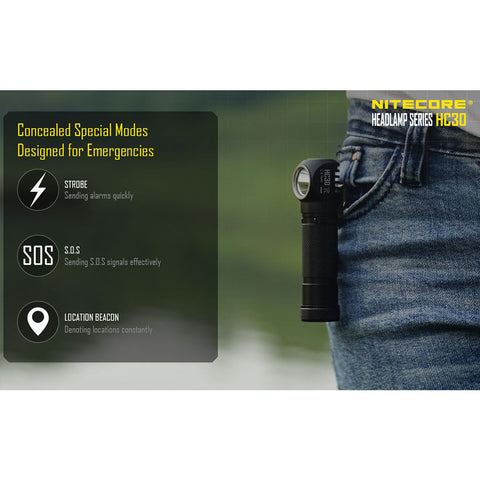 Nitecore HC30 Convertible Headlamp/Flashlight (1000 Lumens | 18650 Lithium)