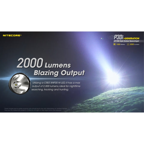 Nitecore P30i Long Throw Flashlight Hunting Kit (2000 Lumens | USB-C Rechargeable)