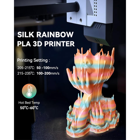 Sunlu Rainbow/Gradient Silk PLA-PLUS Filament 1.75mm 1kg, Dimensional Accuracy +/- 0.02mm