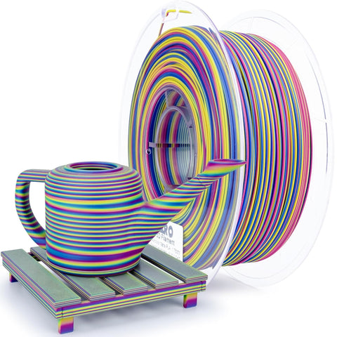 Ziro 3D Multicolor Stripes Matte PLA Filament, 1.75mm