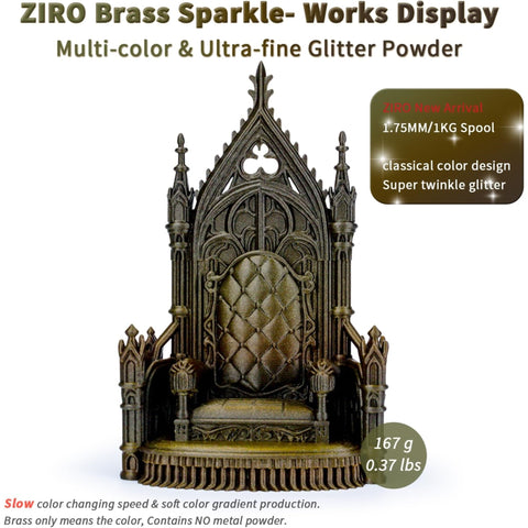 Ziro Rainbow/Gradient 'Diamond' Sparkle/Glitter PLA Filament, 1.75mm