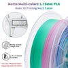 Ziro Rainbow/Gradient Matte PLA 3D Printer Filament 1.75mm