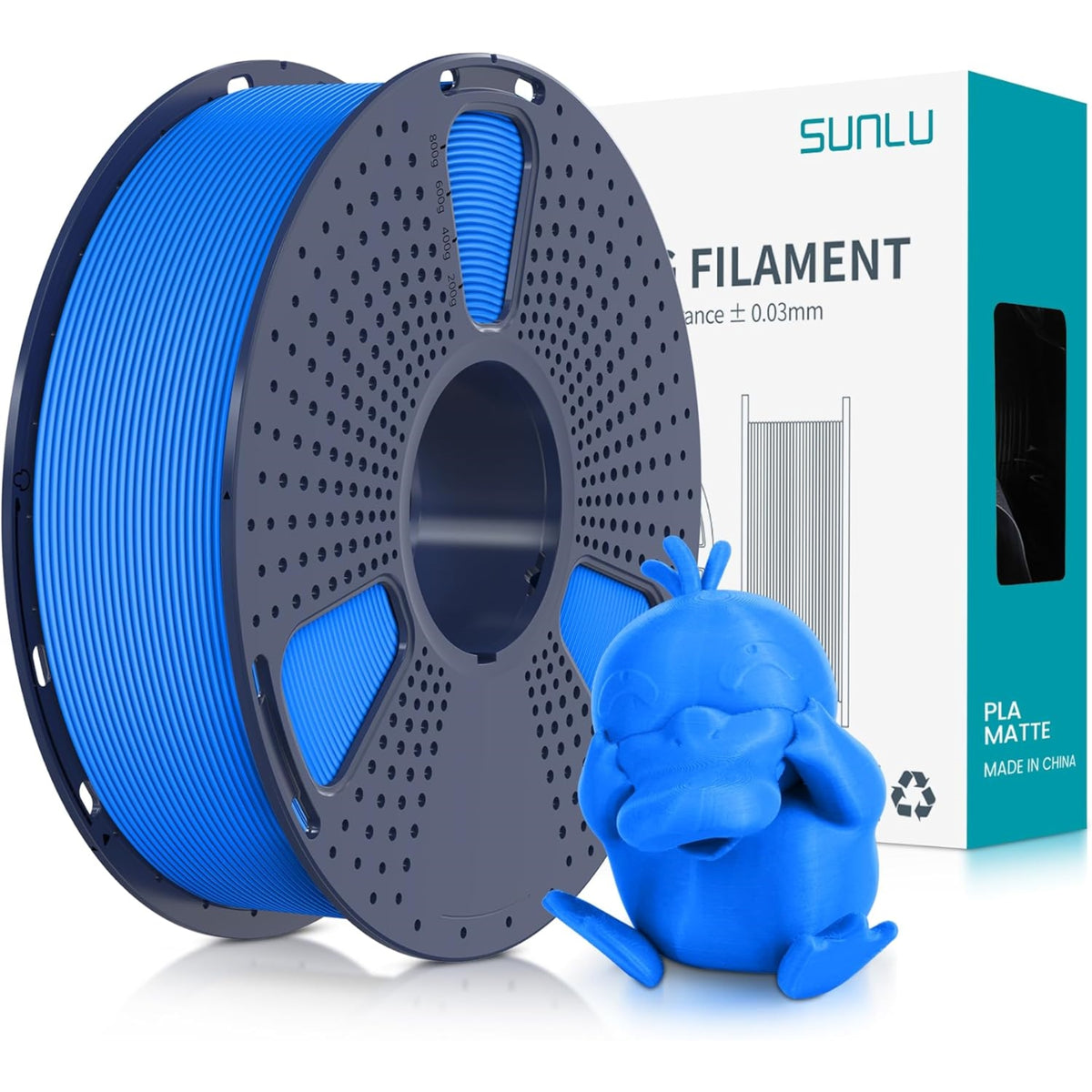 Sunlu Matte PLA 3D Printer Filament, 1.75mm