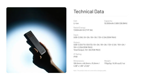 Nitecore Carbo 10000 Gen2 10,000mAh Fast-Charging Power Bank