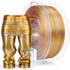 Ziro 3D Multicolor Stripes Silk PLA Filament, 1.75mm