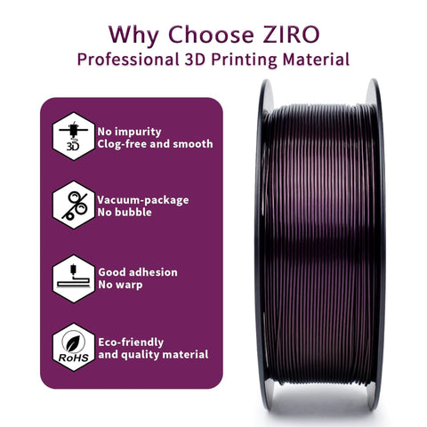 Ziro 'Mystical' Ultra-Fine Glitter-PLA 1.75 3D Printer Filament, 1kg