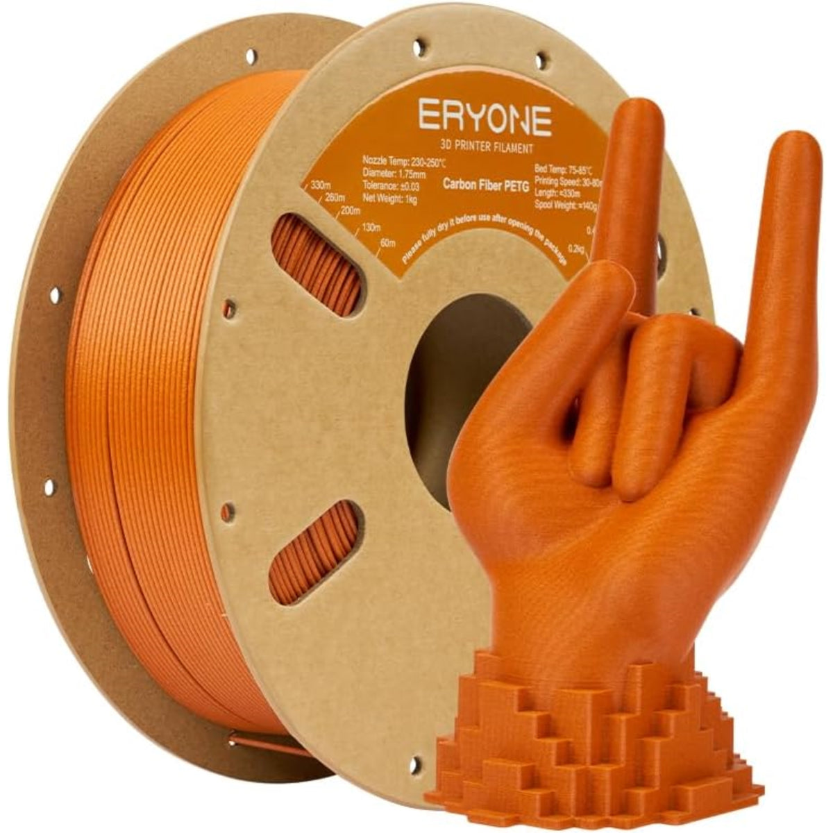 ERYONE CF-PETG Carbon-Fiber PETG Filament - 1.75mm±0.03mm