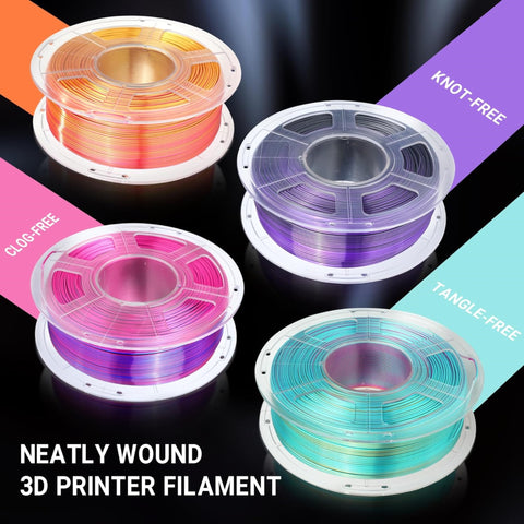 Sunlu Dual/Tri-Color Co-Extrusion Silk PLA+ 3D Printer Filament 1.75mm