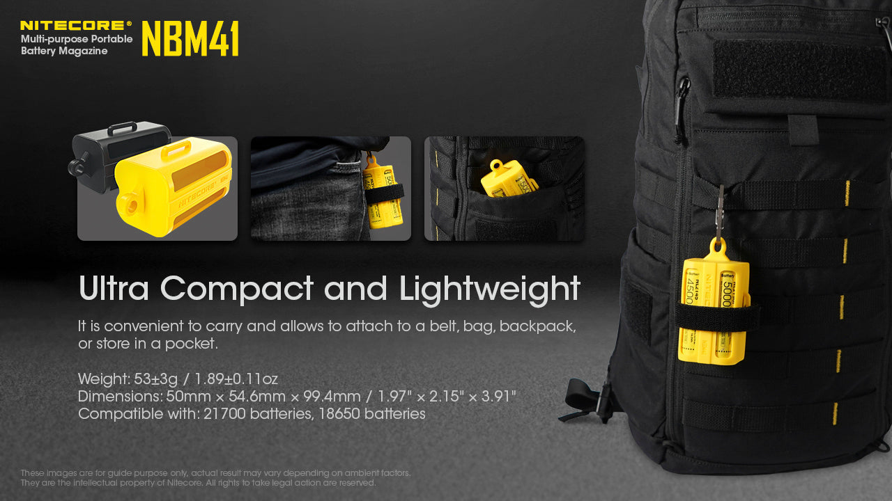 Accessories - Nitecore NBM41 Yellow Battery Magazine
