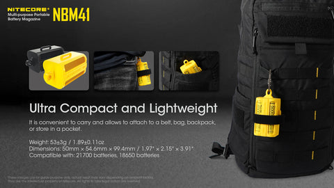 Accessories - Nitecore NBM41 Yellow Battery Magazine