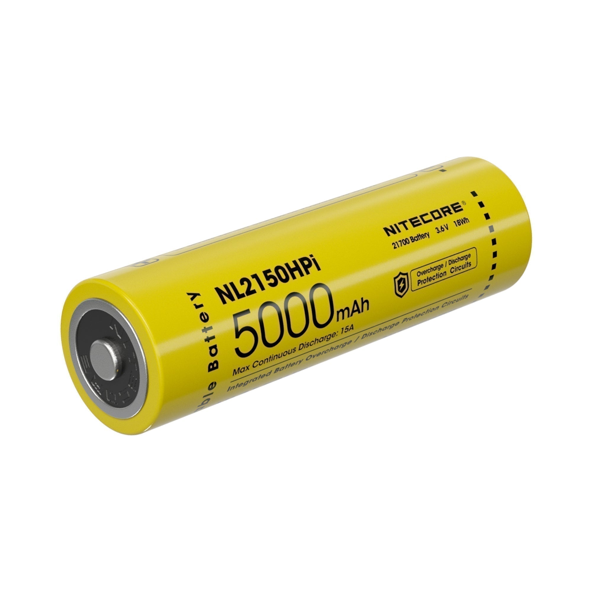 Accessories - Nitecore NL2150HPi >15A 5000mAh 21700 Rechargeable Battery