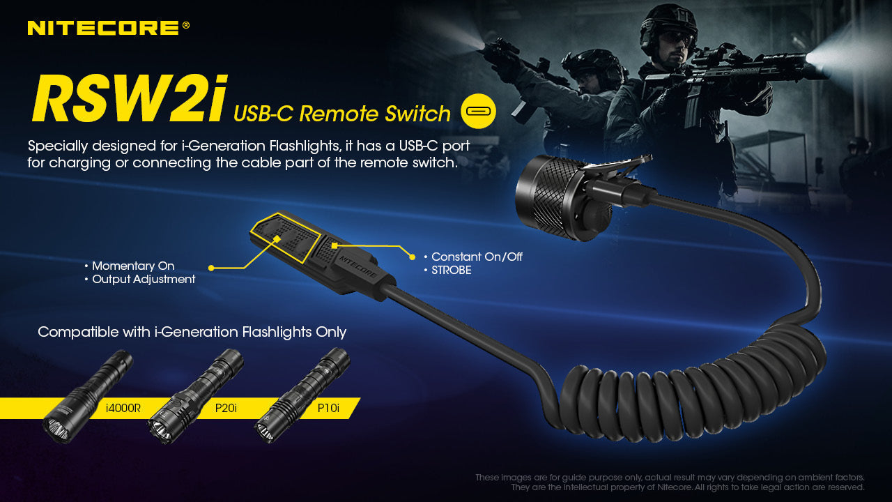 (USED/OPEN-BOX) Nitecore RSW2i Remote Pressure Switch for P10i, P20i, P30i, P20iX, P10iX