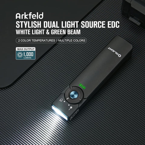 Olight Arkfeld 1000 Lumen Rechargeable EDC Flashlight & Green Laser